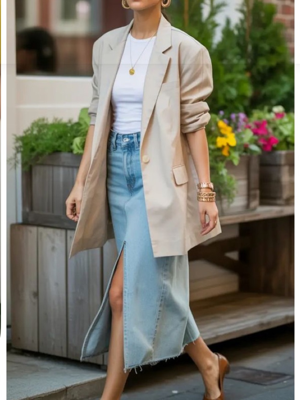 Sincerely Jules New With Tags Boho high front slit Long Maxi Raw Hem Skirt